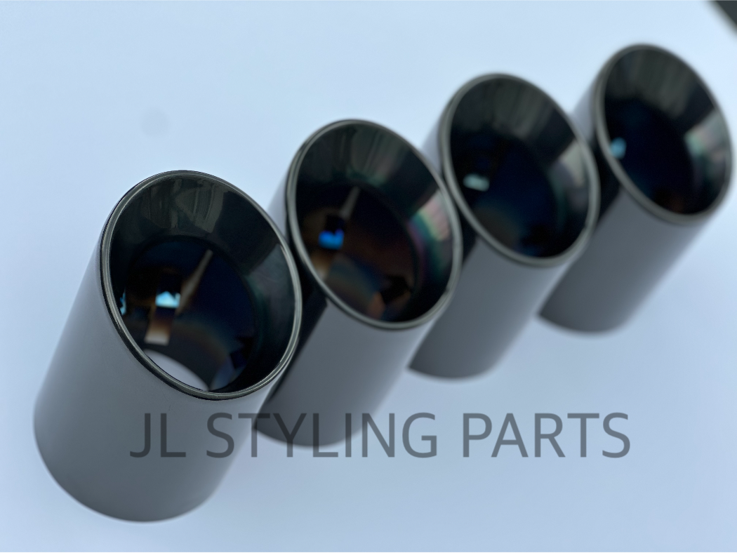 Large 3.75” Slash Cut Exhaust Tips DARK FOR BMW M2 M3 M4 F80 F82 F83 F87 70mm inlet