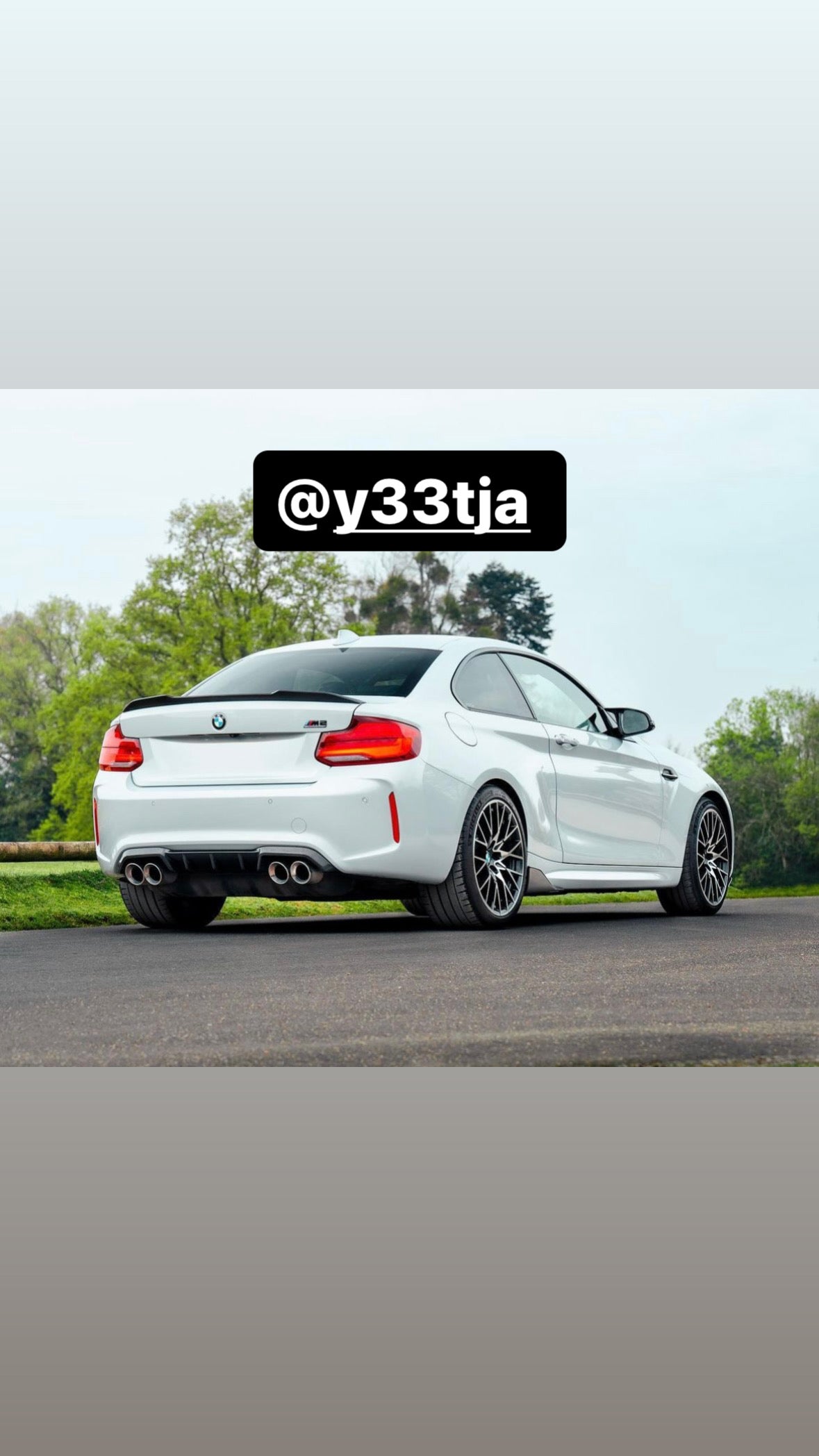 Large 3.75” Slash Cut Exhaust Tips DARK FOR BMW M2 M3 M4 F80 F82 F83 F87 70mm inlet