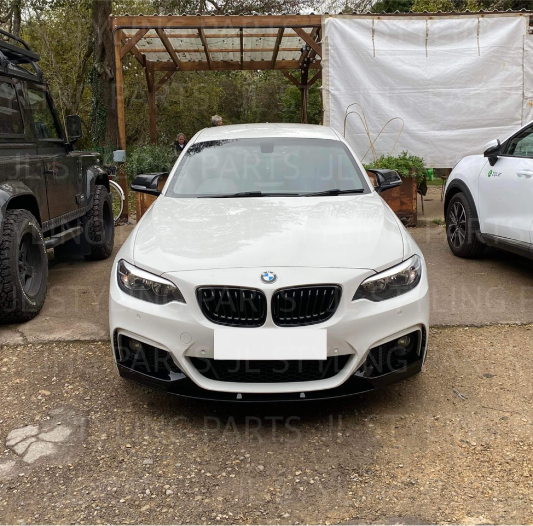 JL Gloss black aggressive front splitter FOR BMW 2 series F22 F23