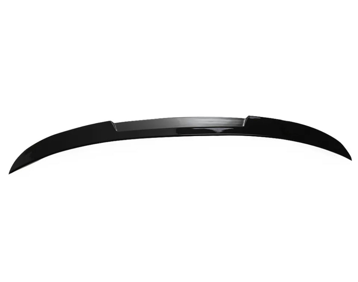 Gloss black aggressive V style spoiler lip for BMW 3 series F30 14-18