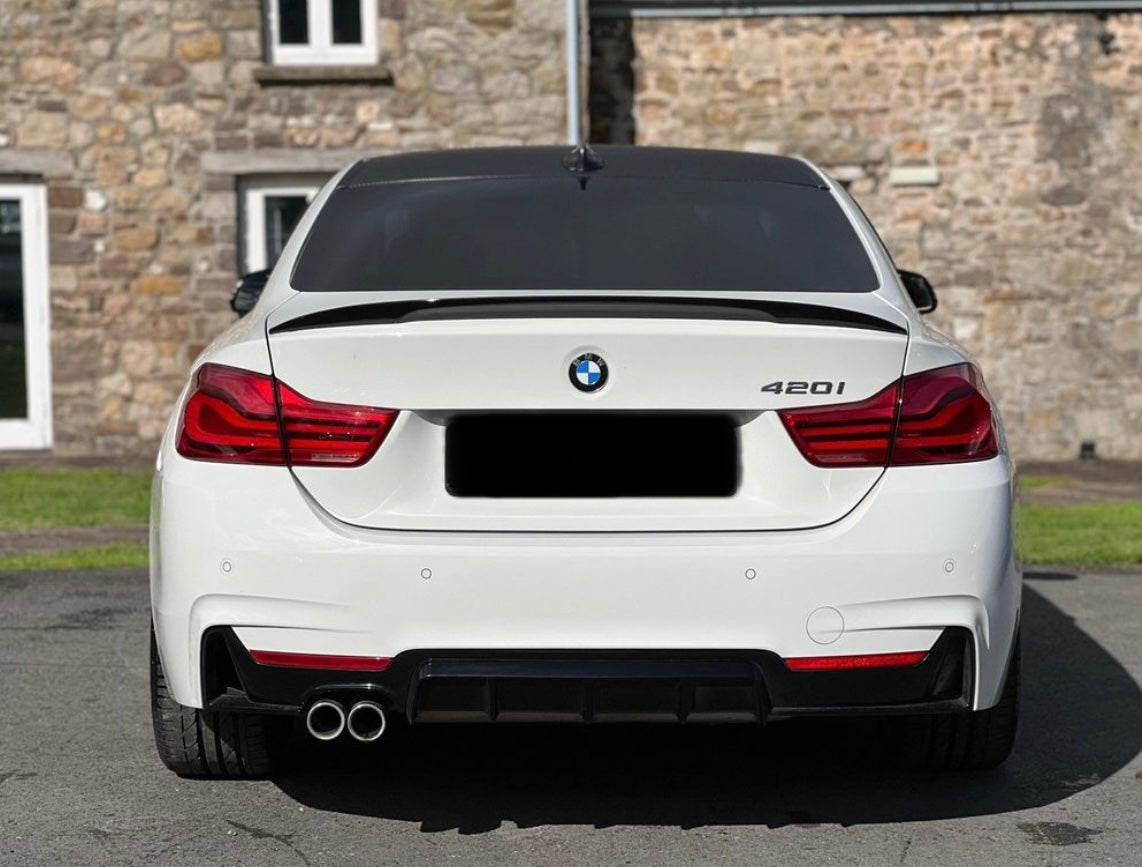 Gloss black aggressive rear diffuser FOR BMW 4 SERIES F32 F33 F36 13-19