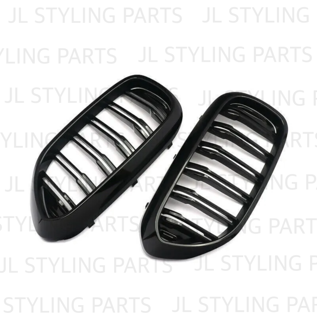 JL Gloss black double slat front grills FOR BMW 5 SERIES G30 G31 17-19