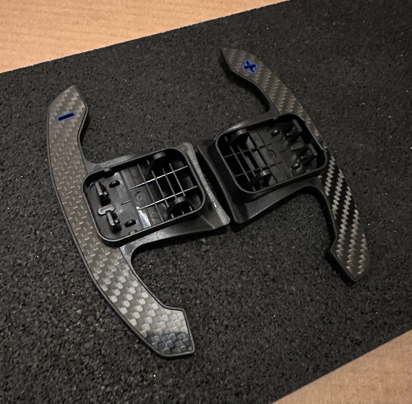 Gloss carbon fibre paddle shifters FOR BMW 1 2 3 4 F series