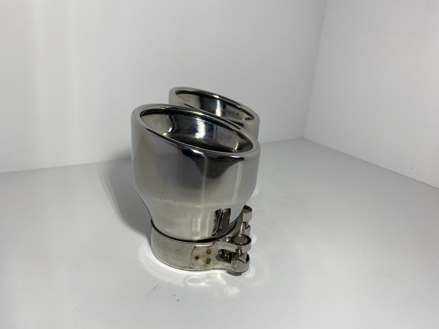 3.5” chrome exhaust tips FOR BMW 60mm inlet
