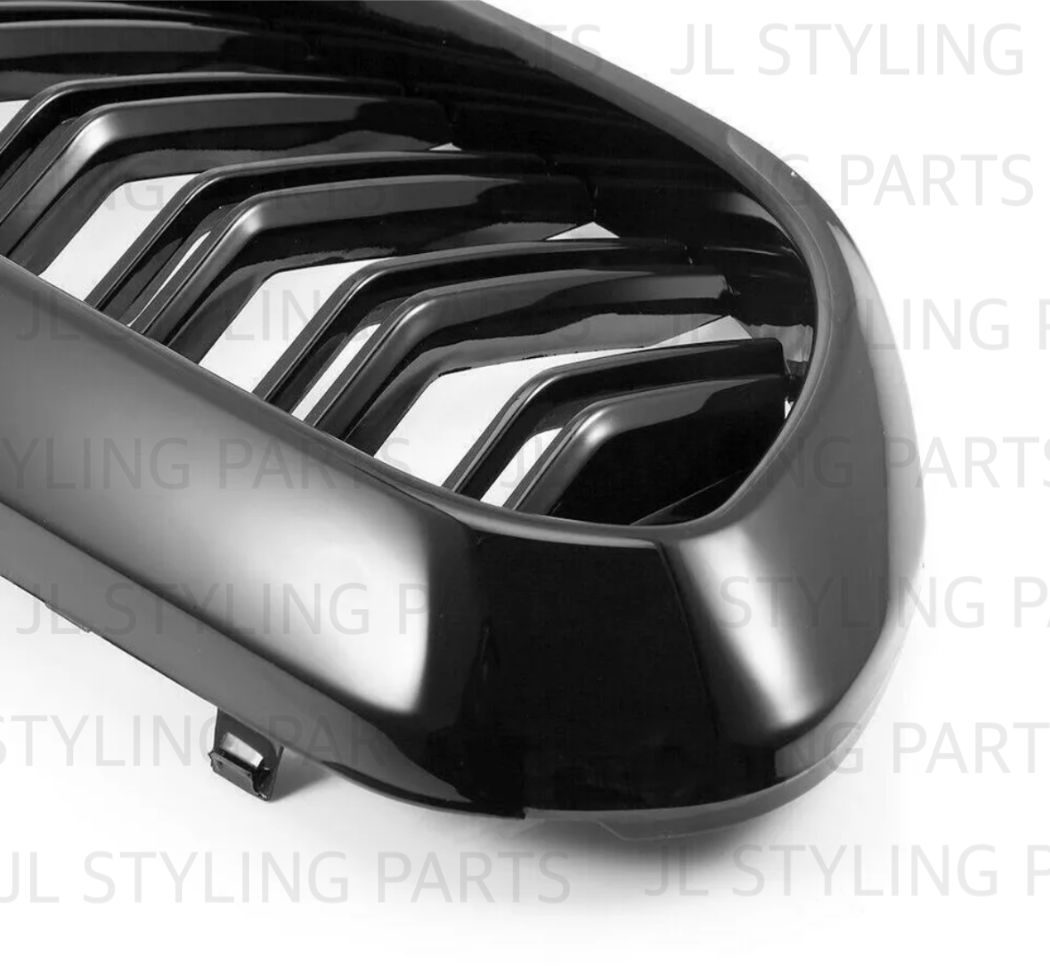 JL Gloss black double slat front grills FOR BMW 5 SERIES G30 G31 17-19