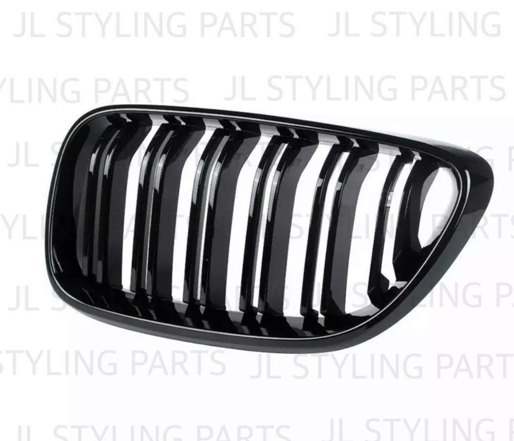 JL Gloss black double slat front grills FOR BMW 2 SERIES F22 F23 14-19