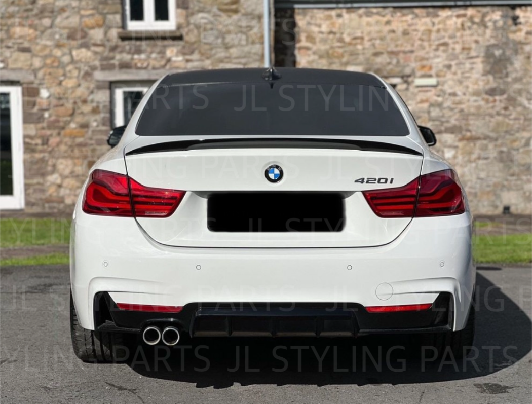 Gloss black rear lip spoiler FOR BMW 4 SERIES F32 13-19