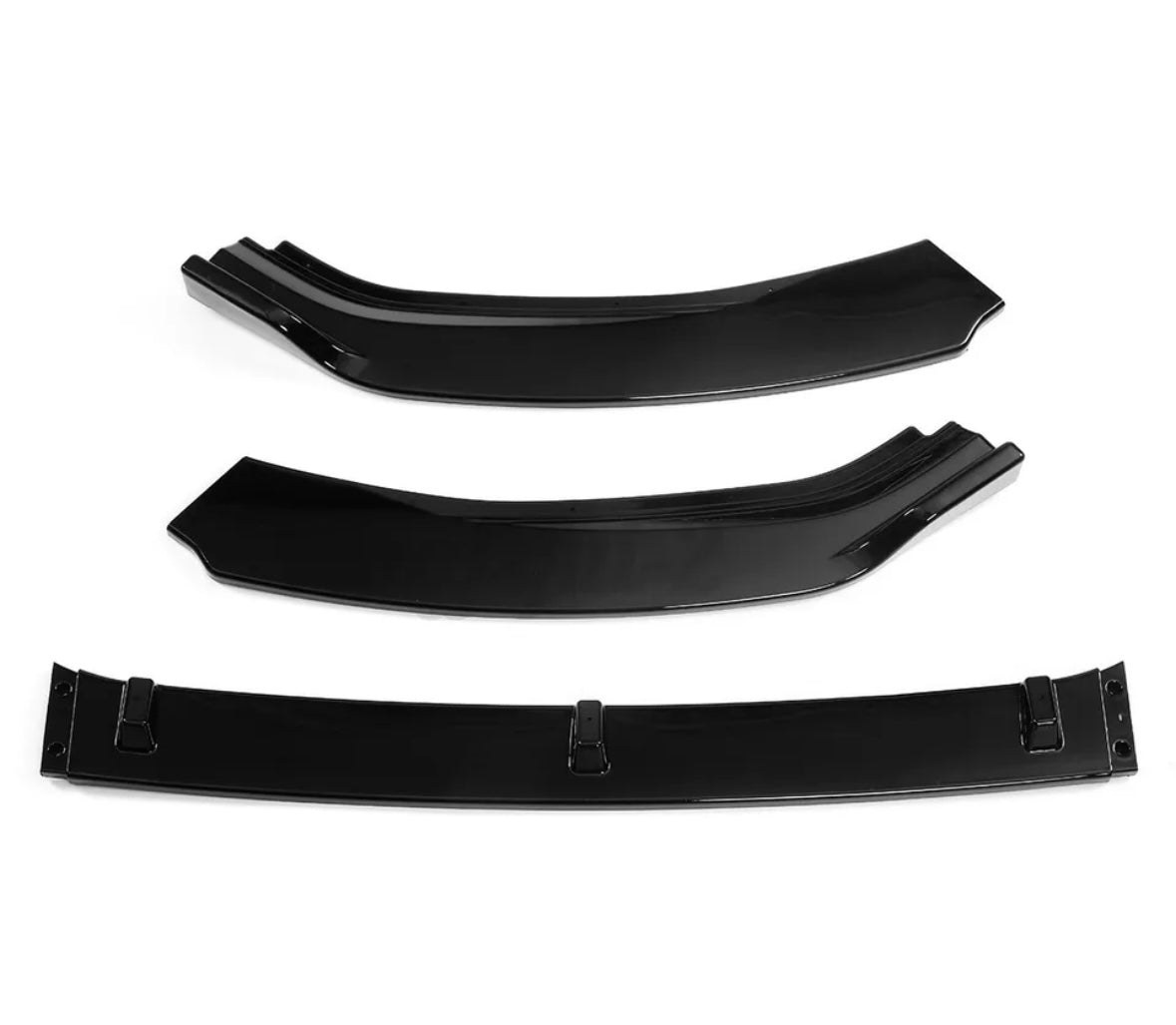 JL Gloss black Aggressive style front splitter FOR VW GOLF MK7 & MK7.5 2014-2018