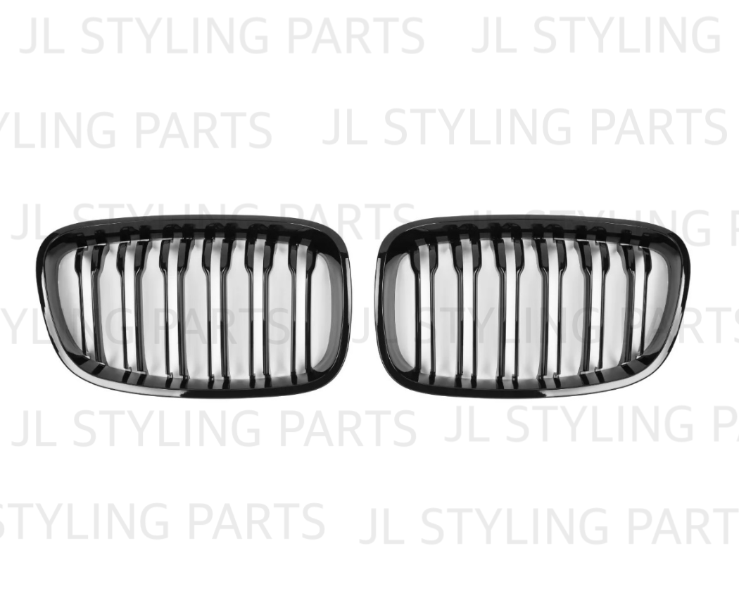 JL Gloss black double slat front grills FOR BMW 1 series F20 F21 PRE LCI