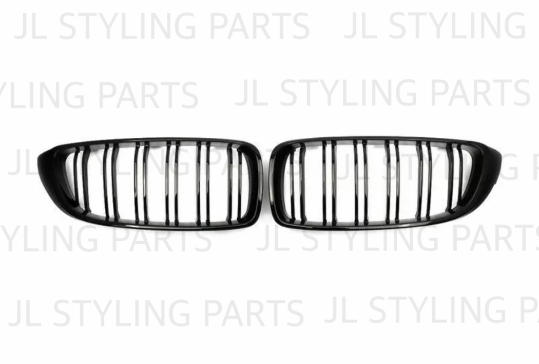 JL Gloss black double slat front grills for BMW 4 series F32 F33 F36 13-18