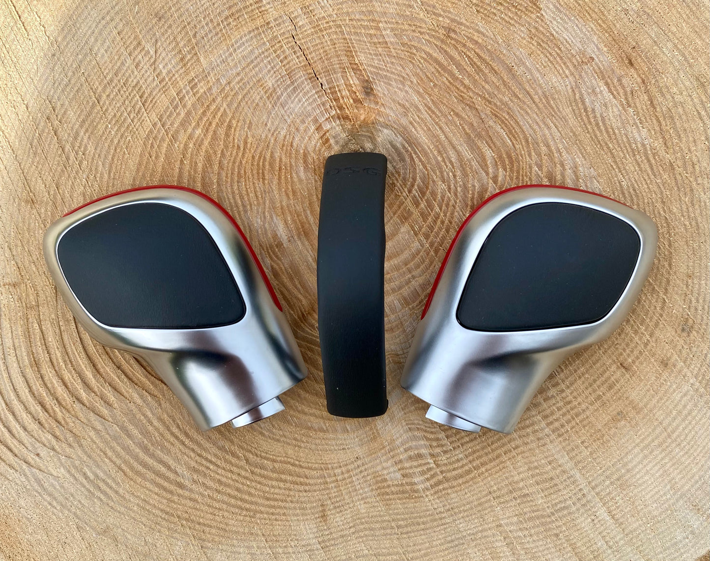 Automatic gear selector shifter with red accents