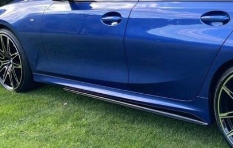 Gloss black sport 2/3 way side skirts FOR BMW 3 SERIES G20 2019-2023