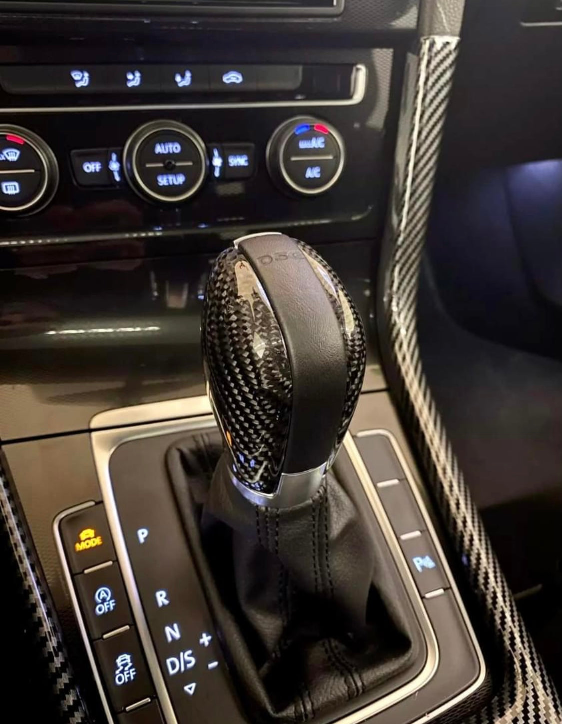 Carbon fibre automatic gear selector shifter trim
