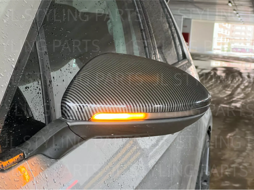 Carbon fibre effect mirror caps FOR VW SCIROCCO 2008-2018