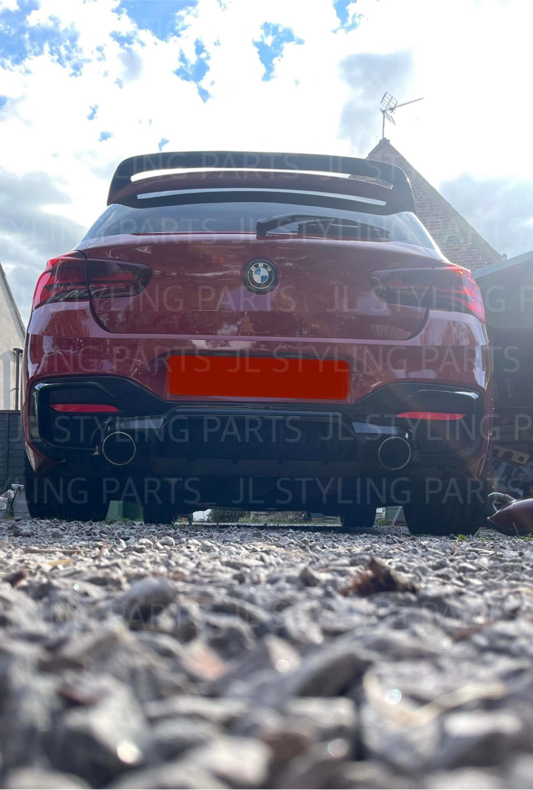 Gloss black high kick spoiler lip FOR BMW 1 series F20 F21 13-19