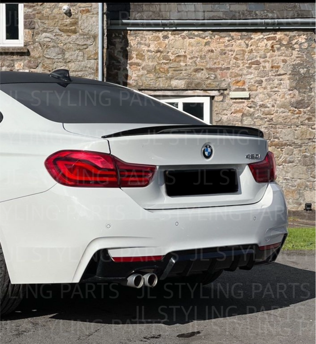 Gloss black aggressive rear diffuser FOR BMW 4 SERIES F32 F33 F36 13-19