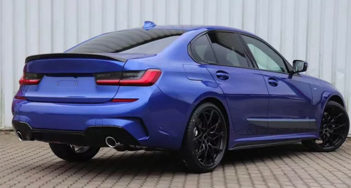 Gloss black sport 2/3 way side skirts FOR BMW 3 SERIES G20 2019-2023