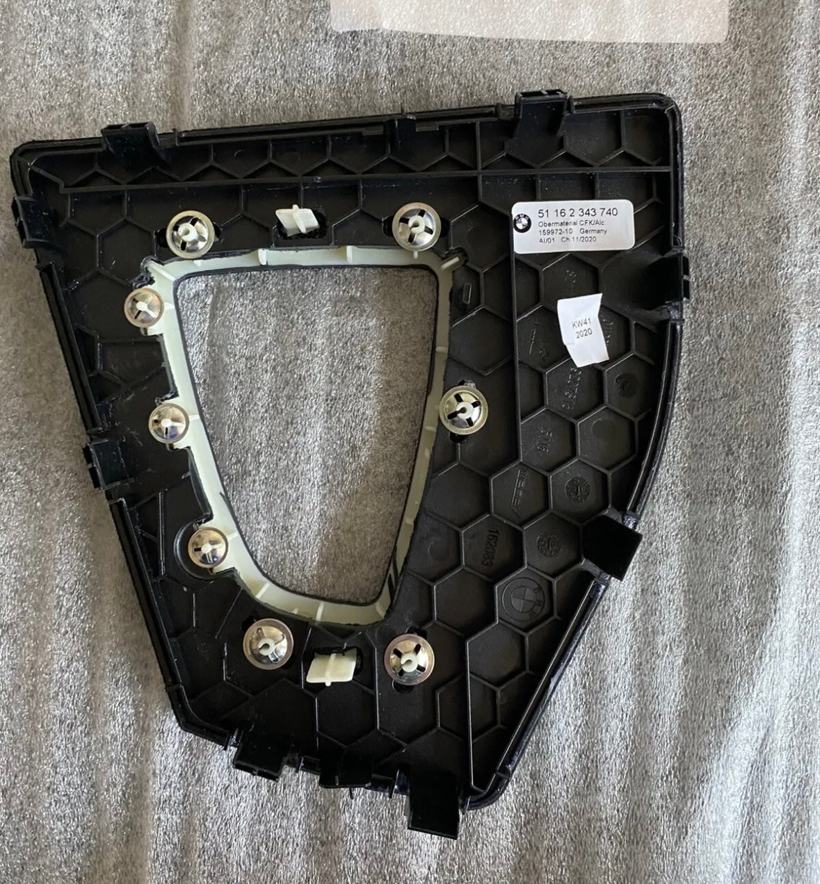 GENUINE BMW F series M Performance Carbon Fibre Gear Selector Trim Alcantara