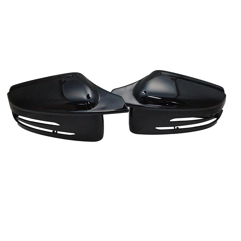 Gloss black aggressive style mirror cap replacements