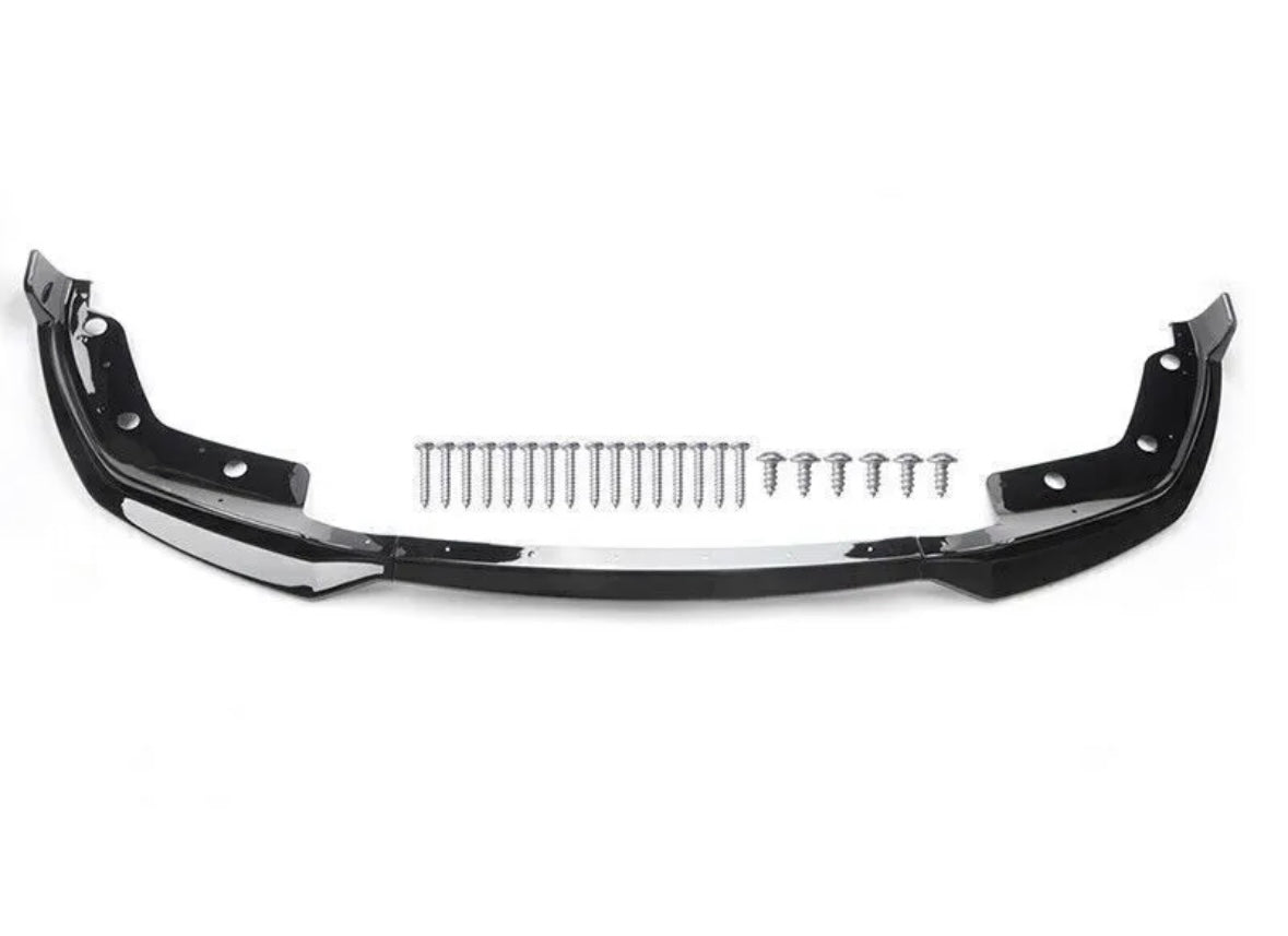 Gloss black aggressive style front splitter FOR BMW 3 SERIES G20 G21 2019-2023