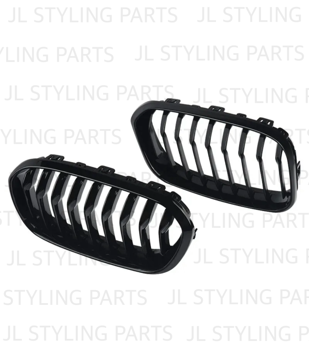 JL Gloss black single slat front grills FOR BMW 1 SERIES LCI 15-19