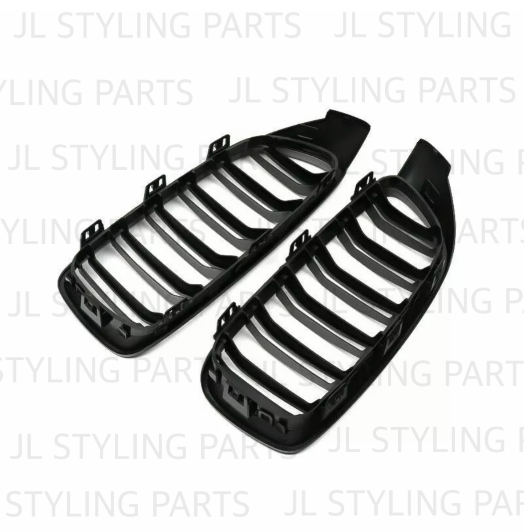 JL Gloss black double slat front grills for BMW 4 series F32 F33 F36 13-18