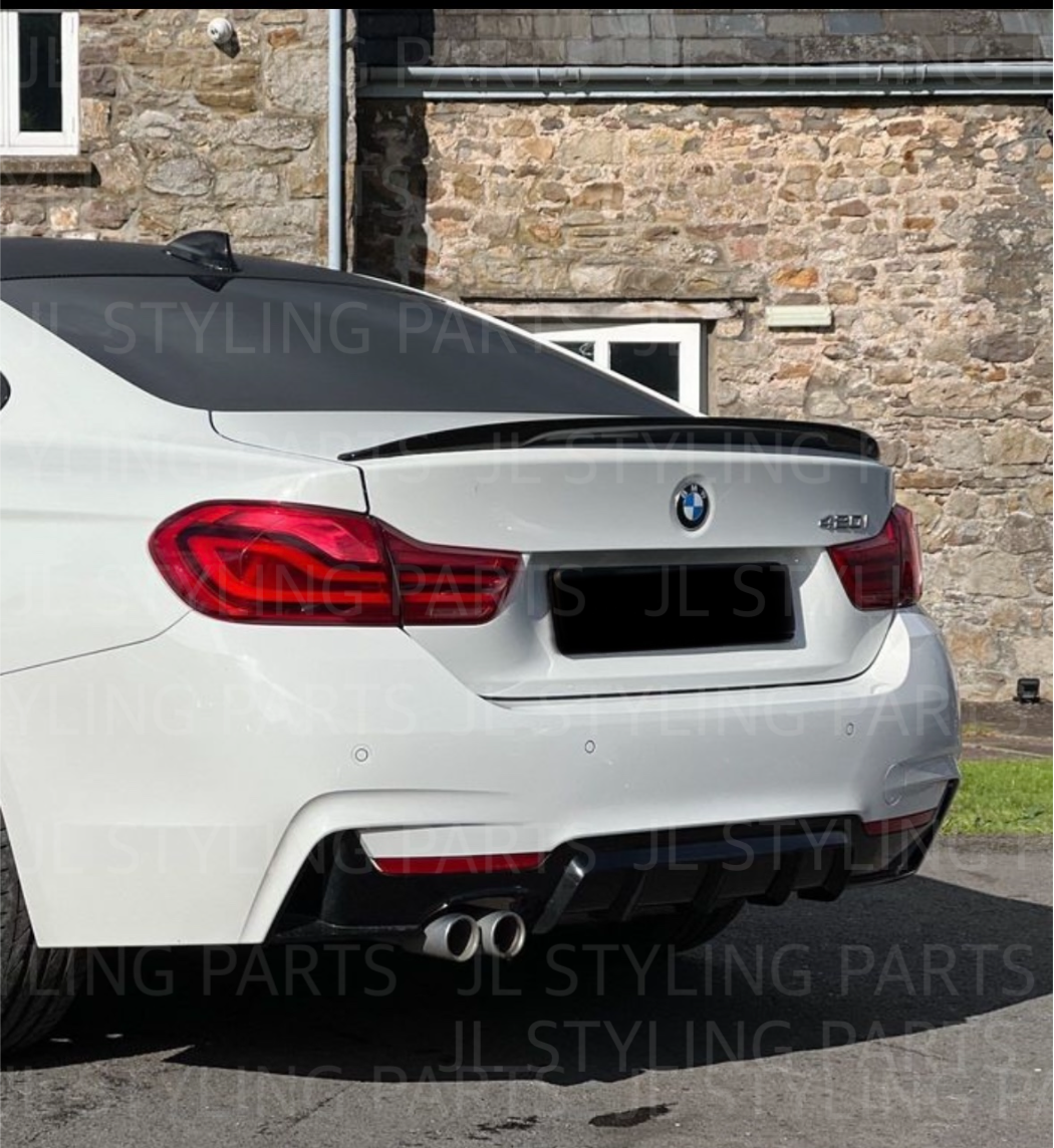 Gloss black rear lip spoiler FOR BMW 4 SERIES F32 13-19 – JL Styling Parts