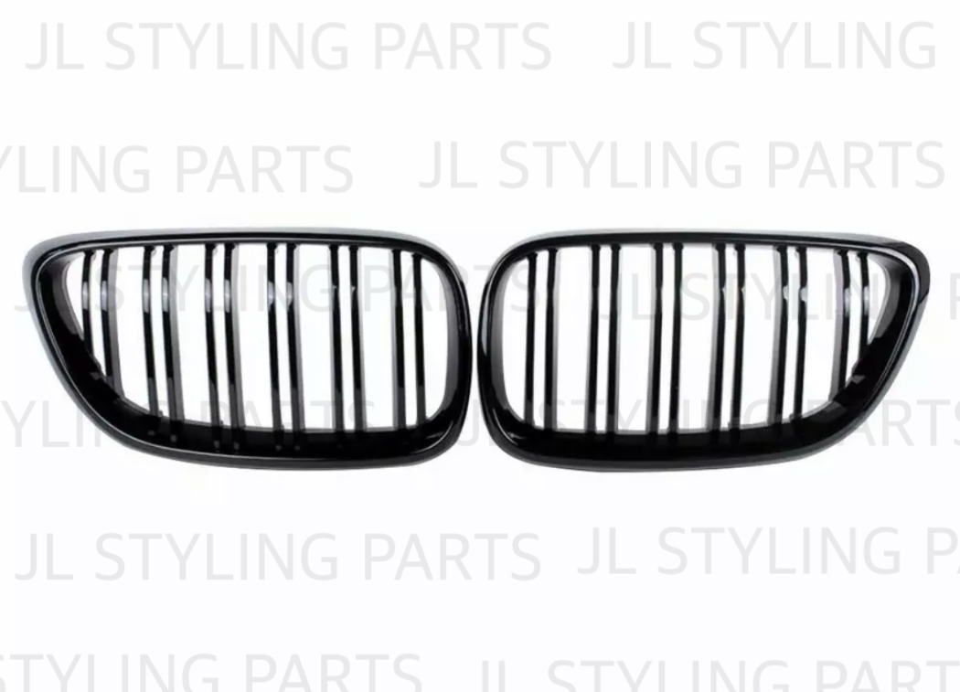 JL Gloss black double slat front grills FOR BMW 2 SERIES F22 F23 14-19