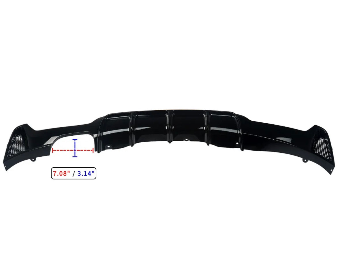 Gloss black aggressive rear diffuser FOR BMW 4 SERIES F32 F33 F36 13-19