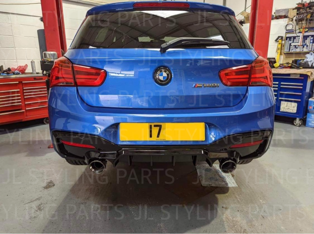 Large 4” black exhaust tips FOR BMW M140i M135i F20 F21