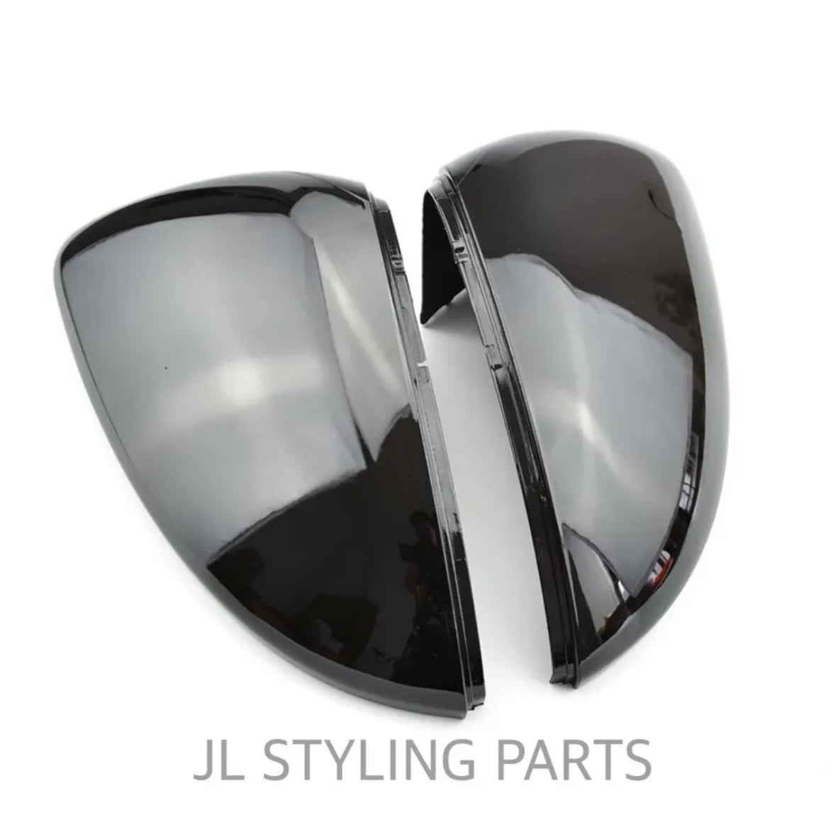 Gloss black mirror caps for VW Scirocco 08-18