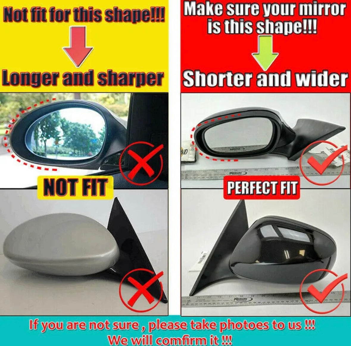 Gloss black mirror caps for BMW 1 & 3 series LCI 2009-2013