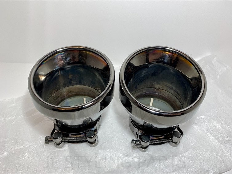 Large 4” black exhaust tips FOR BMW M140i M135i F20 F21