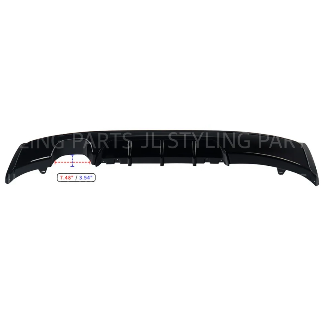 JL Gloss black aggressive rear diffuser for BMW 2 series F22 F23 14-19 M sport