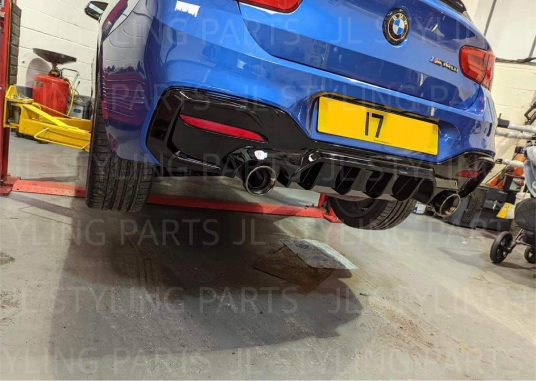 Large 4” black exhaust tips FOR BMW M140i M135i F20 F21