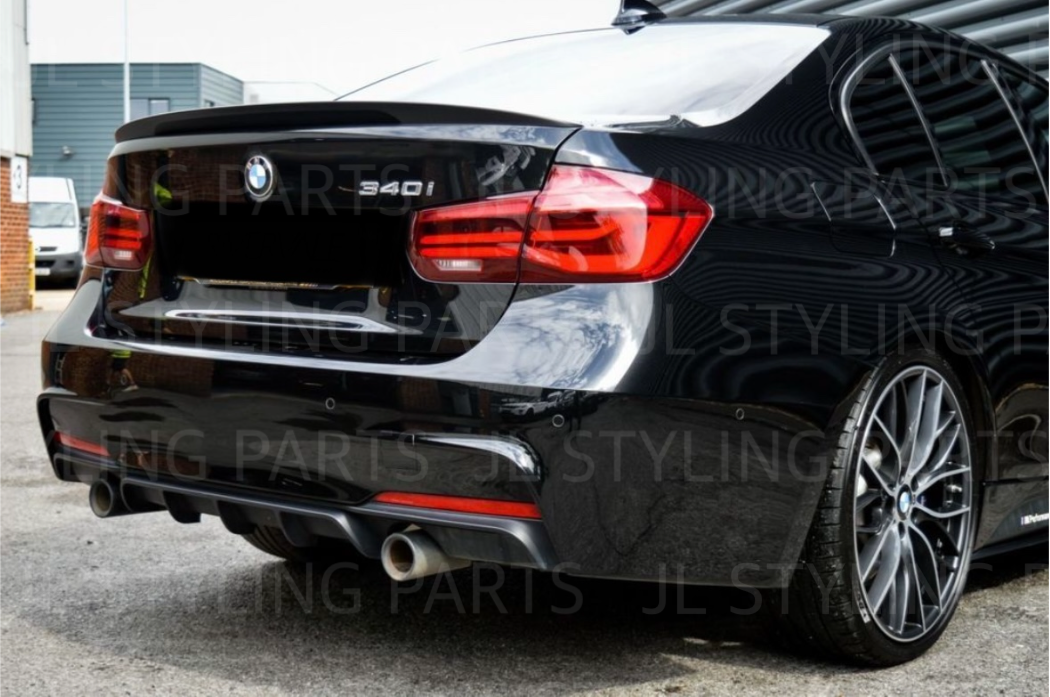 Gloss black sport rear diffuser FOR BMW 3 SERIES 340i 335i F30 F31