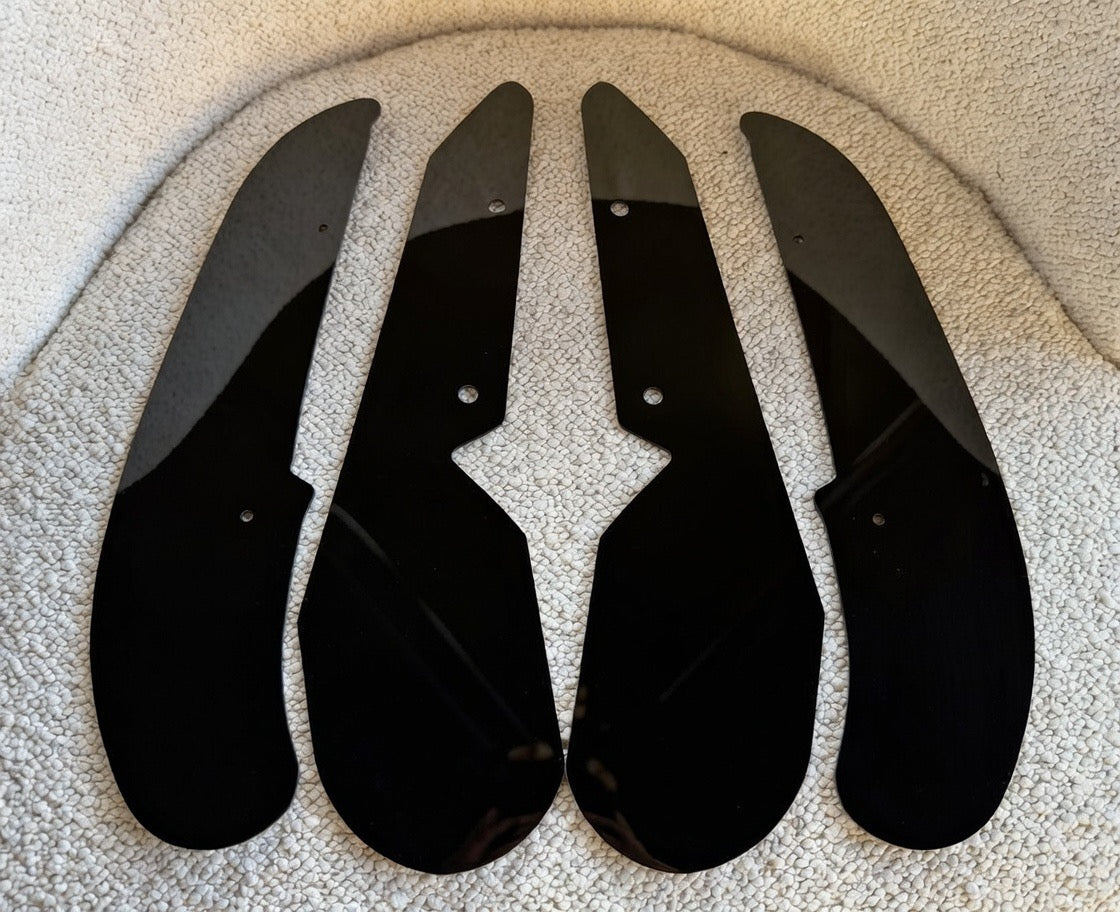 GLOSS Black Front And Rear Arch Guard Protecters Mud Flaps FOR BMW M2 2016-2022