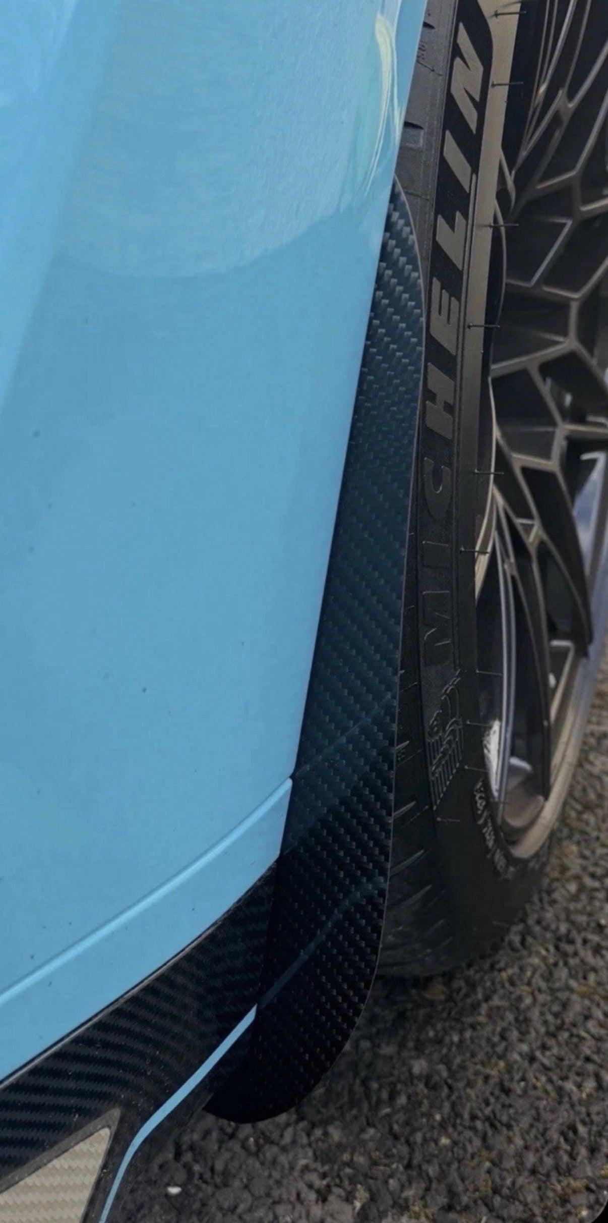 BMW M3 G80 G81 FRONT AND REAR MUD GUARDS GLOSS BLACK.