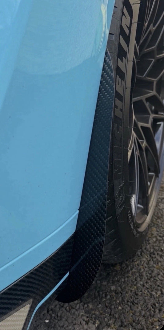 BMW M3 G80 G81 FRONT AND REAR MUD GUARDS GLOSS BLACK.
