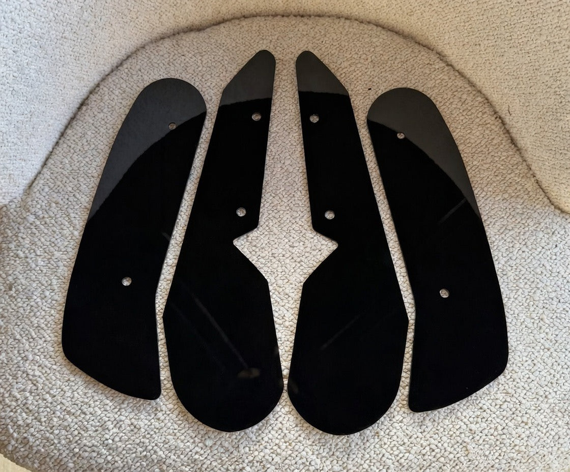 BLACK BMW 1 series F20 F21 4x Set Mud Flaps Arch Guards All Models 2012-2019