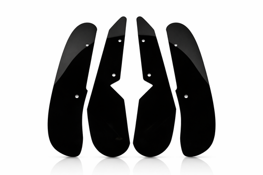BLACK BMW 1 series F20 F21 4x Set Mud Flaps Arch Guards All Models 2012-2019