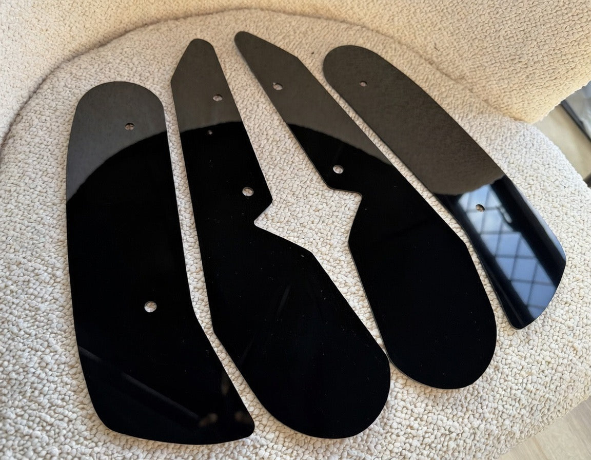 BLACK BMW 1 series F20 F21 4x Set Mud Flaps Arch Guards All Models 2012-2019