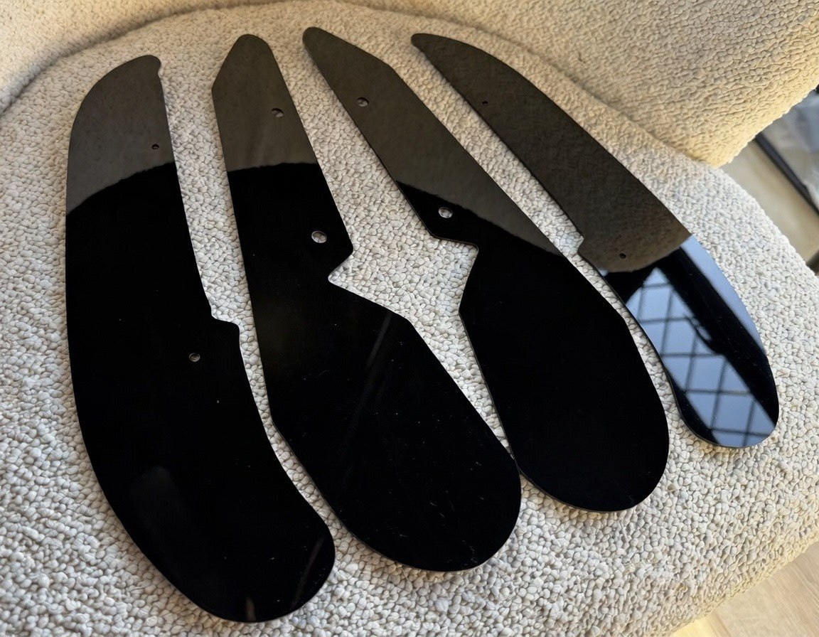 GLOSS Black Front And Rear Arch Guard Protecters Mud Flaps FOR BMW M2 2016-2022