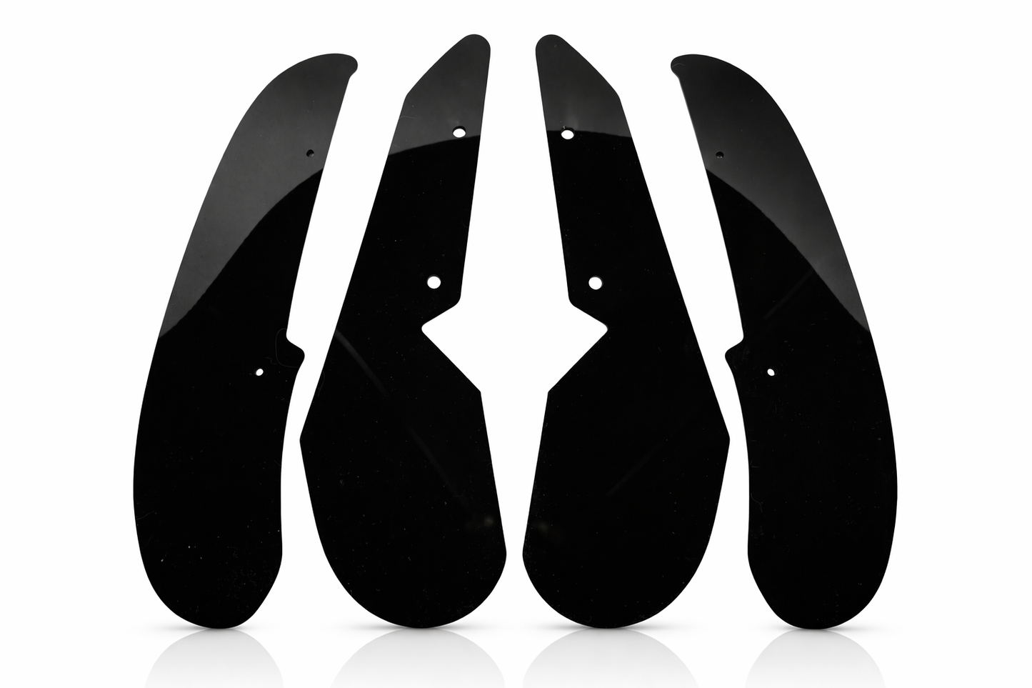 GLOSS Black Front And Rear Arch Guard Protecters Mud Flaps FOR BMW M2 2016-2022