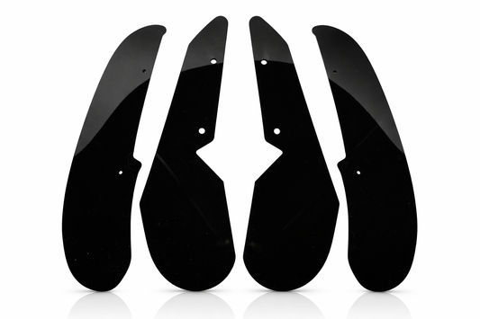 GLOSS Black Front And Rear Arch Guard Protecters Mud Flaps FOR BMW M2 2016-2022