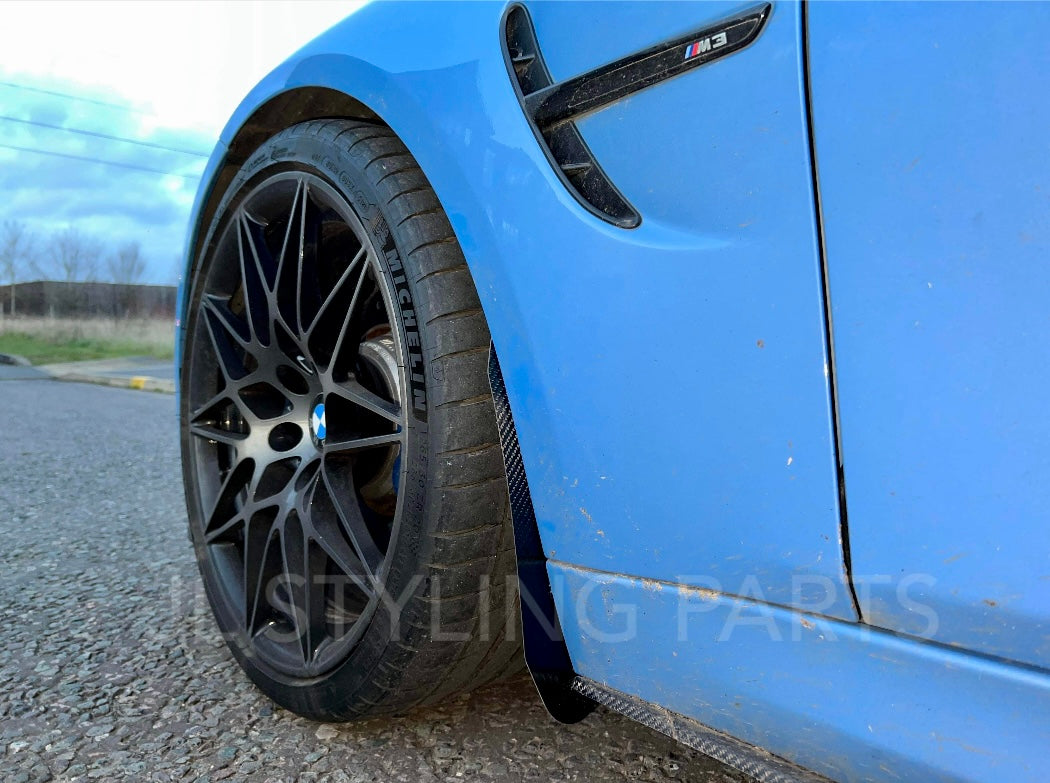 Carbon fibre front Arch guard / Mud flaps FOR BMW M3 M4 F80 F82 F83