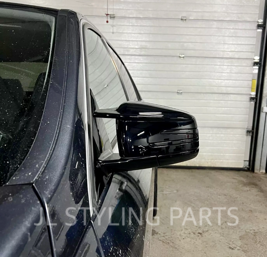 Gloss black aggressive style mirror cap replacements