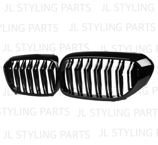 JL Gloss black double slat front grills FOR BMW 5 SERIES G30 G31 17-19