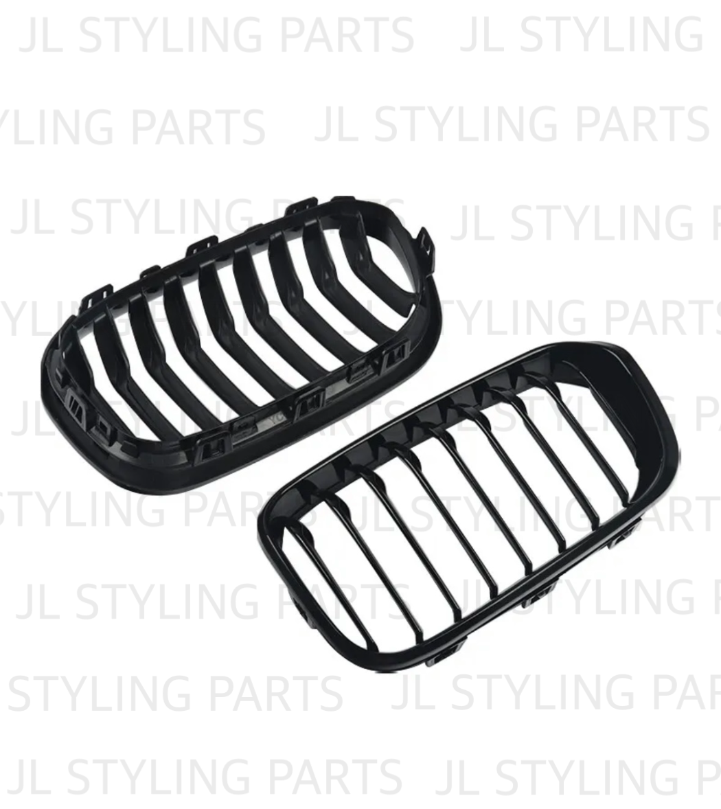 JL Gloss black single slat front grills FOR BMW 1 SERIES LCI 15-19
