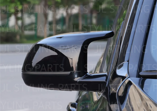Gloss black aggressive style mirror caps for BMW X3 X4 X5 X6 G01 G02 G05 G06 2019-2023